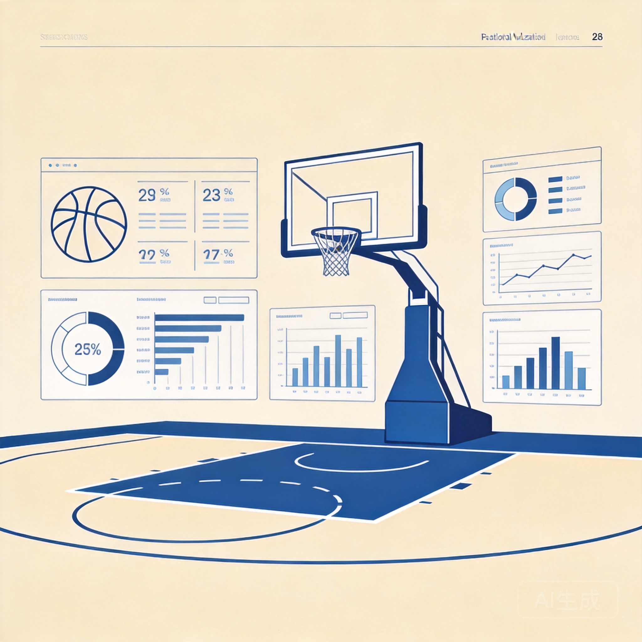 今天NBA比赛结果主题插画